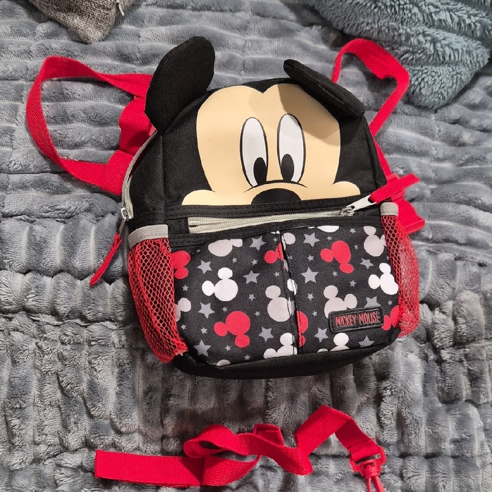Disney Mickey Mouse Kids Backpack - Black, Red, and White